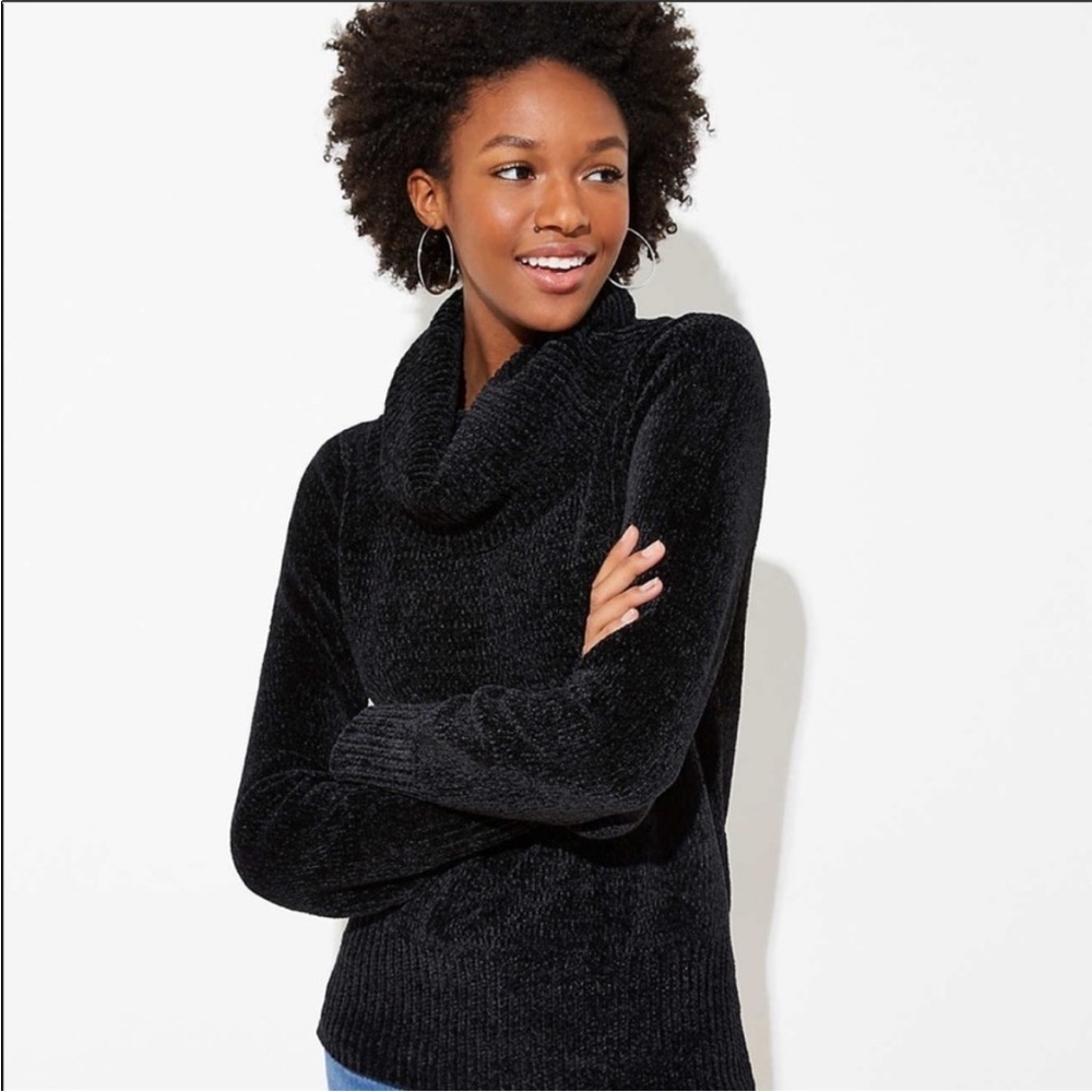 Green Chenille Turtleneck